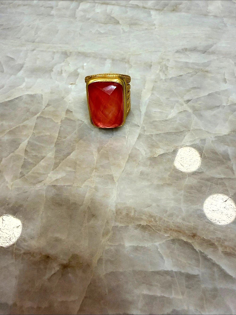 Coral Julie Vos Statement Ring